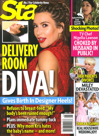 Illustration for article titled This Week in Tabloids: Kanye Didn't Give Kim a Blingy Push Present